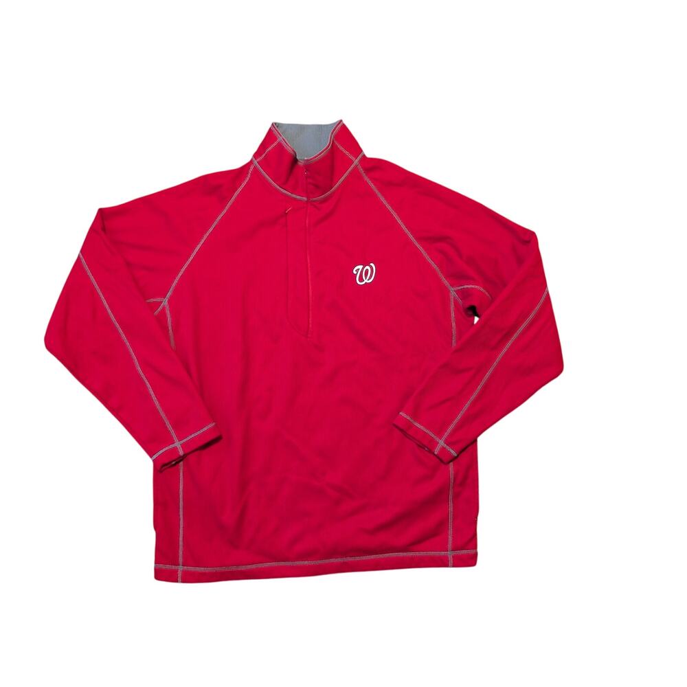 Antigua Men's Pullover Sweatshirt Size Medium Red Baseball Desert Dry Xtra-Lite